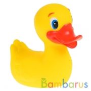 Игрушка пластизоль для ванны уточка 1 шт. в сетке КАПИТОШКА в кор.96шт | фото №0