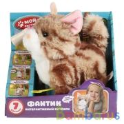 Интерактивный котёнок КУЗНЕЦОВА Фантик 16см с бутылочкой, озвучен МОЙ ПИТОМЕЦ в кор.12шт | фото №0