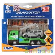 Машины металл Камаз эвакуатор 12см, инерц. +Toyota Land Cruiser 7,5см в кор. Технопарк в кор.2*24шт | фото №0