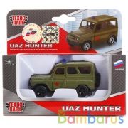 МАШИНА "ТЕХНОПАРК" МЕТАЛЛ. ИНЕРЦ. УАЗ HUNTER 8,5СМ, ОТКРЫВ. ДВЕРИ 6401A В РУСС. КОР. в кор.2*72шт | фото №0