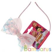 Аксессуары д/девочек СКАЗОЧНЫЙ ПАТРУЛЬ ободок с бантом, розовый МИЛАЯ ЛЕДИ уп-10шт в кор.100уп | фото №0