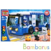 Конструктор "Город мастеров" автобус, с фигурками, 152дет. в русс. кор. в кор.2*18шт | фото №0