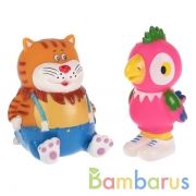 Игрушка пластизоль для ванны СОЮЗМУЛЬТФИЛЬМ кеша и Кот в пакете ИГРАЕМ ВМЕСТЕ в кор.8*12шт | фото №0