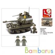 Конструктор пласт. танк с фигурками, 178дет. в русс. кор. 29*20*4см в кор.32шт | фото №0