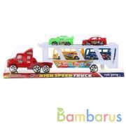 Трейлер инерц. с 4-мя машинками, в ассорт. в пласт. в кор.2*72шт | фото №0