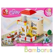 Конструктор пласт. дом с фигурками, 380дет. в русс. кор. 38*28*6см в кор.16шт | фото №0