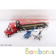 Трейлер инерц. с 2-мя вертолетами, цвет в ассорт. в пласт. в кор.2*30шт | фото №0