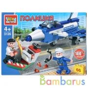 Конструктор "полицейская погоня на самолете", с фигурками, 66дет. в кор. Город мастеров в кор.80шт | фото №0