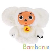 МЯГКАЯ ИГРУШКА "МУЛЬТИ-ПУЛЬТИ" ЧЕБУРАШКА, БЕЛЫЙ МЕХ, ПЛАСТ. МОРДОЧКА, РУСС ЧИП В ПАК 14СМ в кор.24шт | фото №0