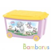 ЯЩИК ДЛЯ ИГРУШЕК НА КОЛЕСАХ С АППЛИКАЦИЕЙ "ME TO YOU" 580Х390Х335 ММ (РОЗОВЫЙ) в кор.4шт | фото №0