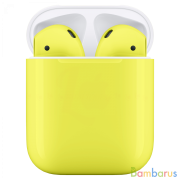 Беспроводные наушники Apple AirPods 2 Color (без беспроводной зарядки чехла) Желтый | фото №0