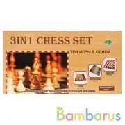 Игра настольная 3-в-1 (шашки, шахматы, нарды) W001M в кор. в кор.84шт | фото №0
