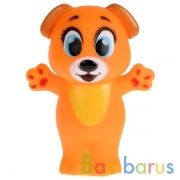 Игрушка для ванны собачка 9 см, в сетке, КАПИТОШКА в кор.2*240шт | фото №0