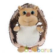 Игрушка мягкая ёжик из пайеток 19см, без чипа, в пак. Мульти-пульти в кор.48шт | фото №0