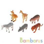 Игрушка пластизоль животные африки 6 шт. ИГРАЕМ ВМЕСТЕ в кор.2*72шт | фото №0