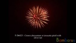 FD6025 CROWN CHRYSANTHEM W/ CROSETTE PISTIL WITH SILVER TAIL | фото №0