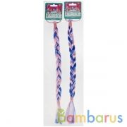 Аксесс д/девочек ЭНЧЕНТИМАЛС резинка с косой (розовый/фиолет./голубой) МИЛАЯ ЛЕДИ уп-10шт в кор.50уп | фото №0