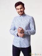 Бело-голубая мужская Рубашка Damon | фото №0