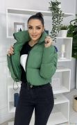 Короткая Зеленая Женская Куртка WOOL STYLE / Осень - Зима | фото №0