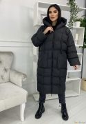 Длинная Женская Куртка / Осень-Зима / Черный | фото №0