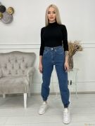 Женские синие джинсы джоггеры | фото №0