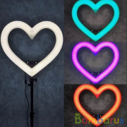 Кольцевая светодиодная лампа в виде сердца на штативе 48см | фото №0