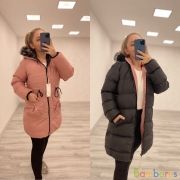 Двухсторонняя куртка осень-зима Черный - розовый | фото №0