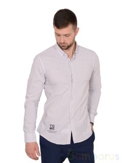  Мужская рубашка Damon Бело-серая