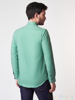 Мужская  зеленая рубашка Damon