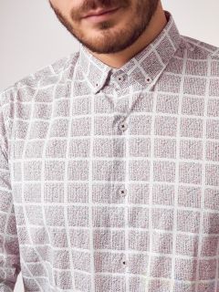 Мужская рубашка Damon Белый,Серый в клетку