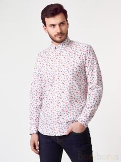 Мужская Рубашка Damon Цвет белый, темно-синий, голубой, красный