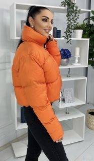 Короткая Оранжевая Женская Куртка / Осень - Зима 