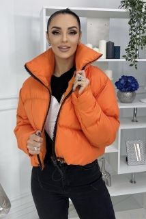 Короткая Оранжевая Женская Куртка / Осень - Зима 