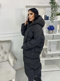 Длинная Женская Куртка / Осень-Зима / Черный