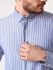 Мужская рубашка Damon синий с белыми полосками 