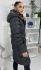 Черная длинная зимняя куртка 
