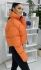 Короткая Оранжевая Женская Куртка / Осень - Зима 