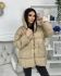 Бежевая Женская куртка зима -осень оверсайз